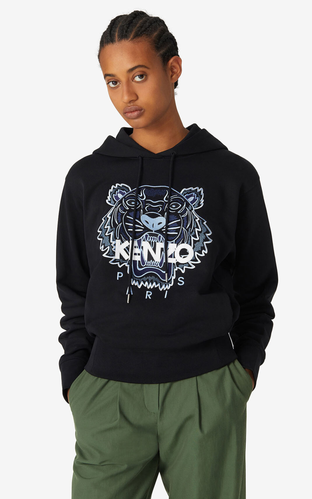 Sweat A Capuche Kenzo Femme Tiger Noir HPQMD-7810